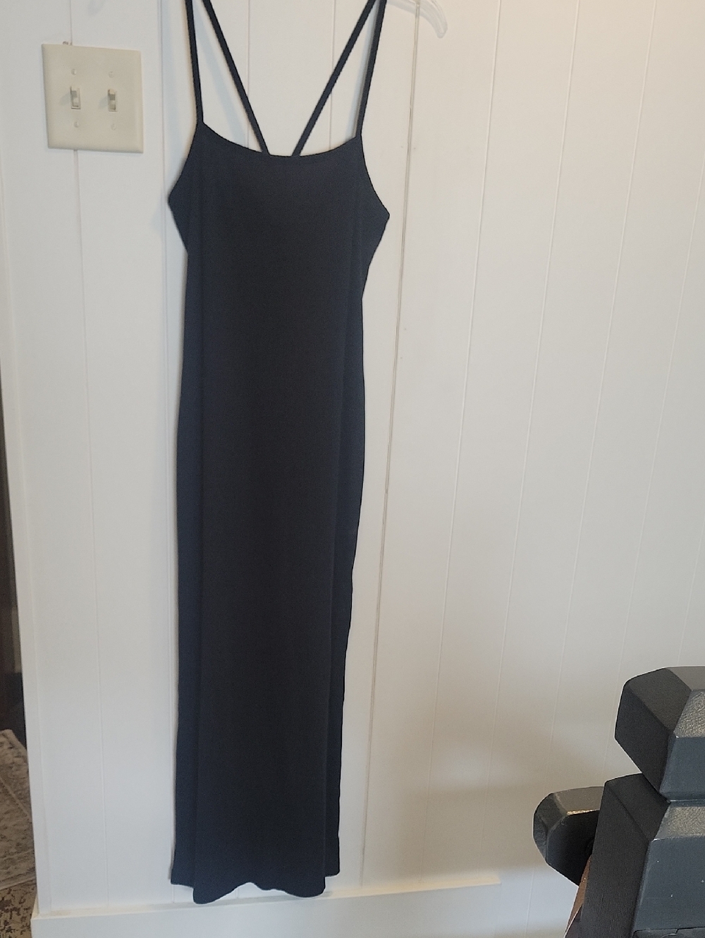 Black Ribbed Maxi Dress